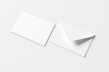 Blank paper envelope mockup