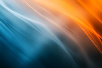 Fototapeta premium Abstract gradient flowing lines of blue and orange light