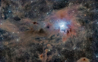 Iris Nebula NGC 7023 reflection nebula in Cepheus star constellation