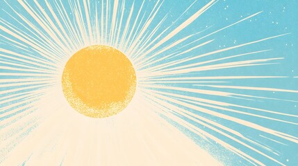 Intense summer sunlight radiates
