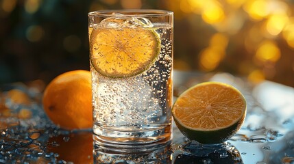 Refreshing citrus infused sparkling water