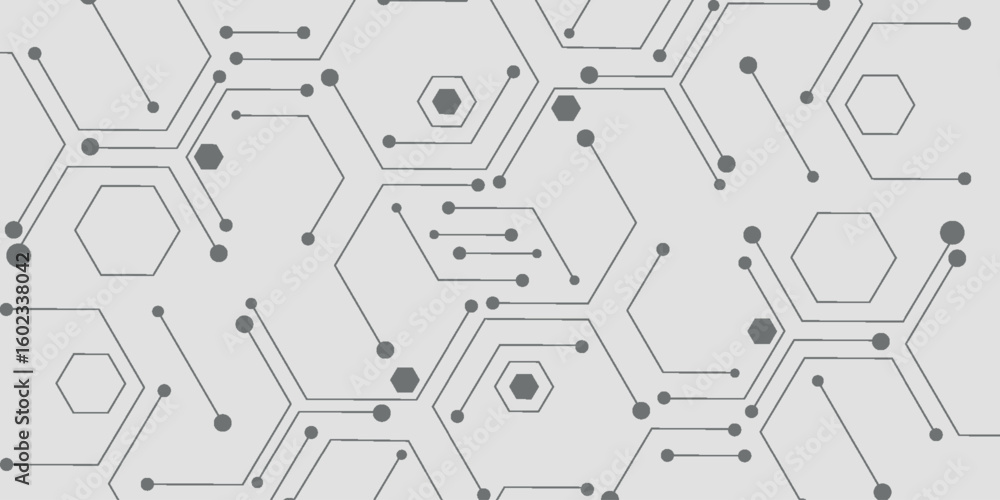 Poster abstract background of hexagon pattern futuristic concept. vector background in technology concept f