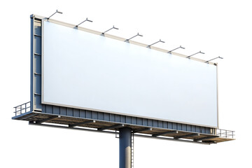    blank billboard format mockup empty display isolated on white background PNG, AI GENERATED