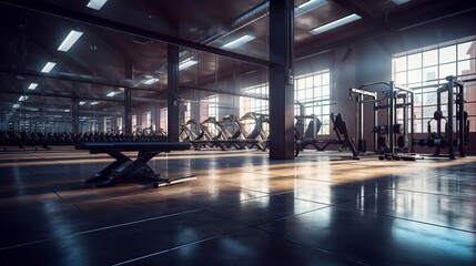 A photo of an empty fitness center