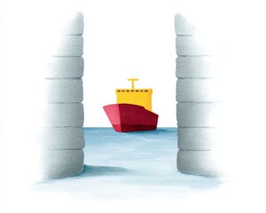 Freighter stuck in a narrow strait with no clearance, Disruption of Global Trade Routes