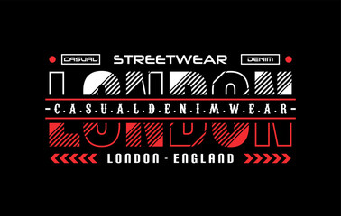 Urban Streetwear London Typography Vector Design