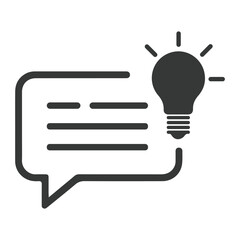Suggestion Icon – Idea, Advice, Tips Vector Symbol on White Background