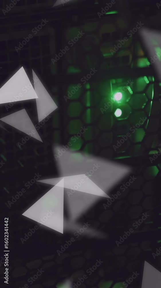 Poster animation of connections and data processing over computer servers