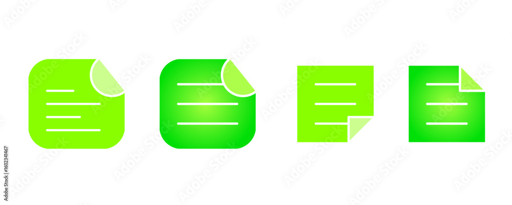 Fototapete notes/message icon sheet vector simple illustration