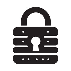 data lock vector silhouette clip art logo design illustration