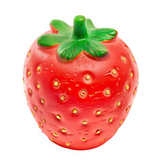 A vibrant, glossy strawberry