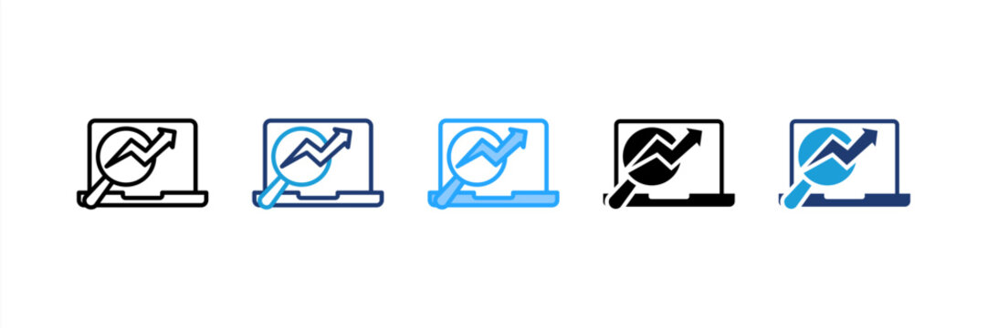 Seo Optimization icon set multiple style collection