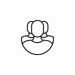 multiple people group icon sign vector