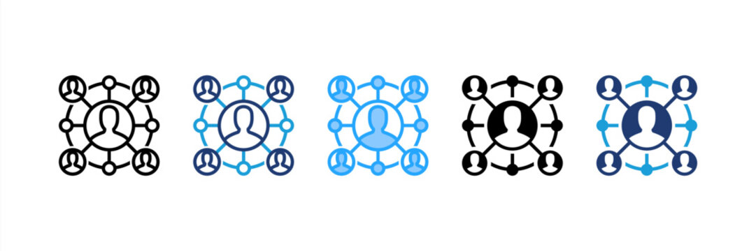 Lookalike Audience icon set multiple style collection