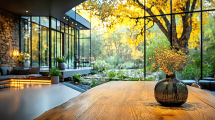 Cozy modern living space, bright sunlight streaming through windows, sophisticated decor with indoor plants, perfect for relaxation.