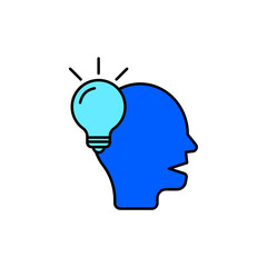 Icon a creativity, isolated against a clean background.
