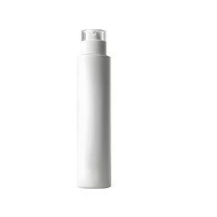 Versatile White Pump Bottle for Cosmetic and Skincare Product Packaging Mockups, Isolated Design for Beauty, Health, and Personal Care Liquids.