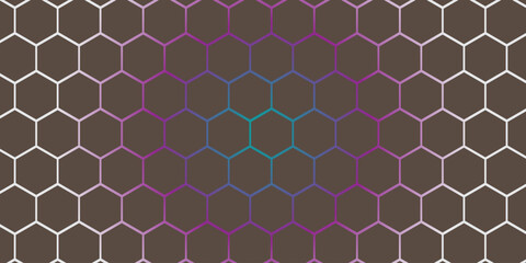 Fototapeta premium Abstract background with lines white black red yellow white and colorful texture digital technology hexagonal mesh background 