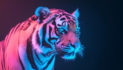 Cool Wallpapers Cyberpunk Wild Cat Portrait Vivid Lighting