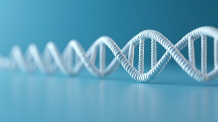 Futuristic Digital Representation of a DNA Helix for Genetic Studies and Research Illustration