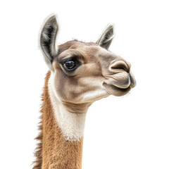 Obraz premium Close-up of a llama's head and neck