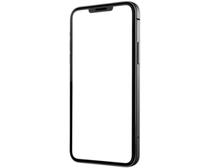 phone isolated on white screen for make mockup premium png with high resolution