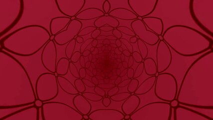 Abstract Red Kaleidoscope