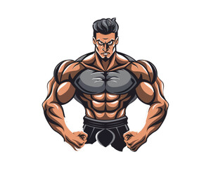 Fototapeta premium illustration of a bodybuilder