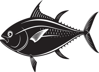 Obraz premium Tuna fish illustration marine life seafood
