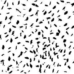 
Illustration showing small splashes of black ink on a white background