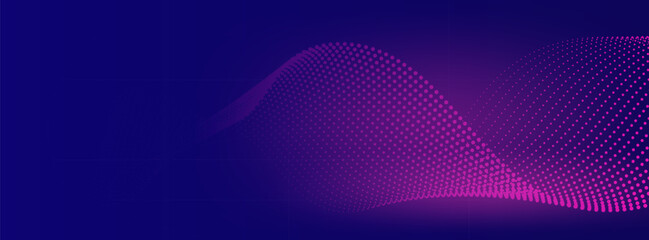 abstract banner background pattern wave pink and blue gradaations vector