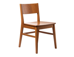 Isolated Wooden Chair on White Background