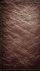Rich textured brown leather with visible stitching and a subtle gradient