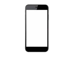 Isolated Smart Phone with Blank Screen for Mockup Use