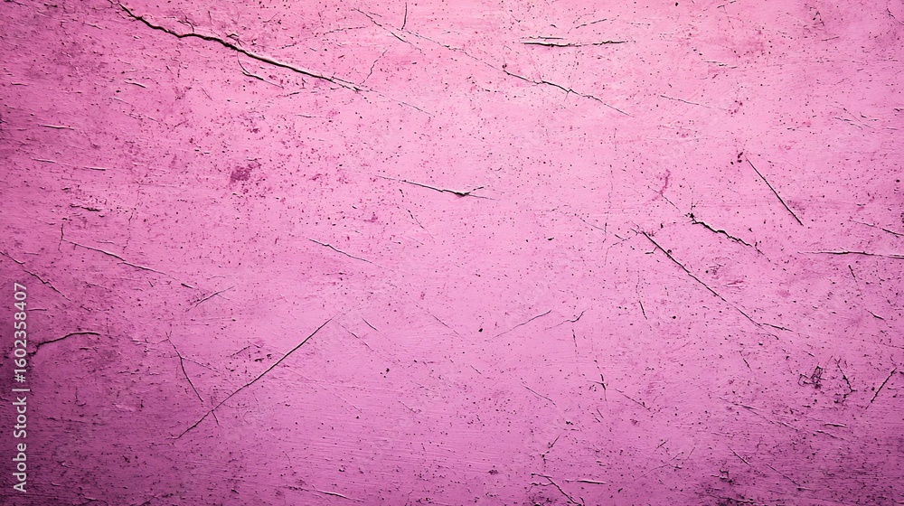 Poster a close-up image of a textured pink surface with visible cracks and scratches.