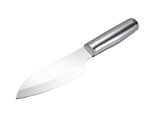 Fototapeta premium Sleek Metal Kitchen Knife on Isolated Background
