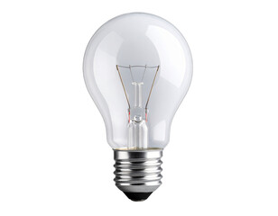 Isolated Light Bulb Turned Off on Dark Background
