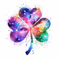 Fototapeta premium Colorful abstract clover design