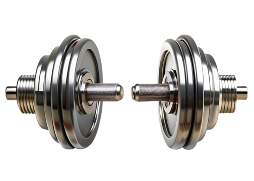 dumbbell isolated on white background PNG, AI GENERATED