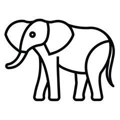 Obraz premium Elephant vector illustration elephant, animal, cartoon, vector, illustration, mammal, baby, art, nature, safari, fun, wildlife, wild, character