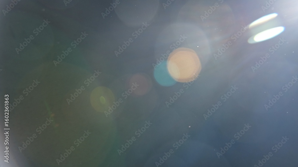 Poster real flare lens that is easy to use in blend or overlay modes.