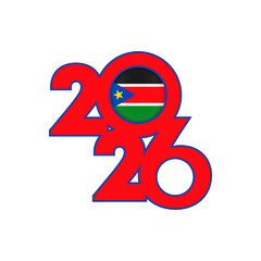 2026 banner with South Sudan flag inside.
