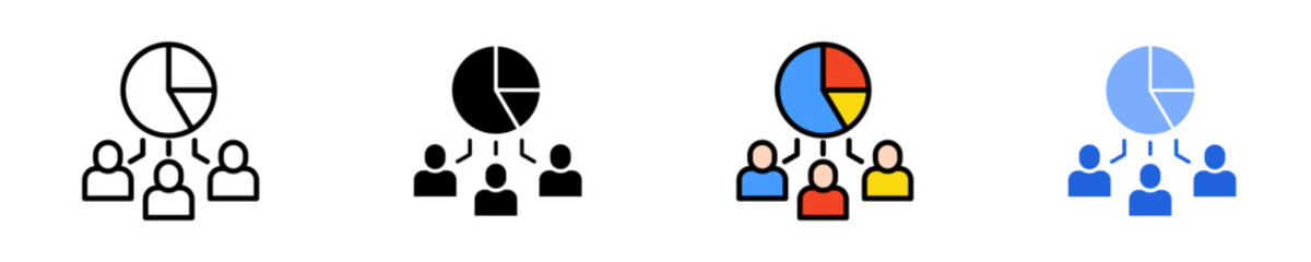 Customer Segmentation Analytics  Icon Set Multiple Style Collection