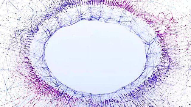 Abstract Design with Circular Lines and Dots