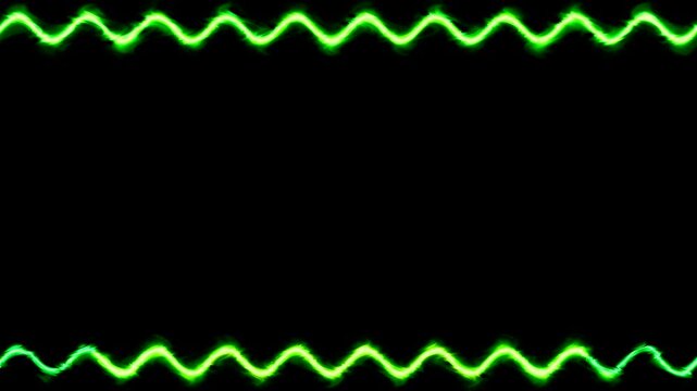 Abstract Green Neon Lights Frame Background