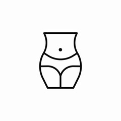 female body silhouette icon sign vector
