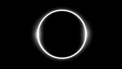 White oval glow on black background