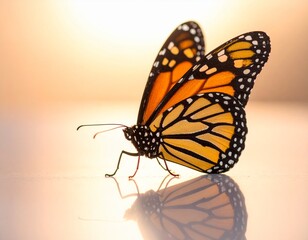 Obraz premium Stunning Butterfly with Open Wings Isolated on Background