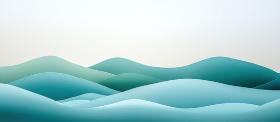 Fototapeta premium Abstract wavy mountains landscape