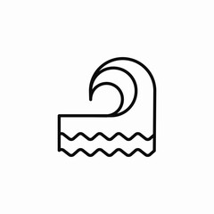 ocean wave symbol icon sign vector